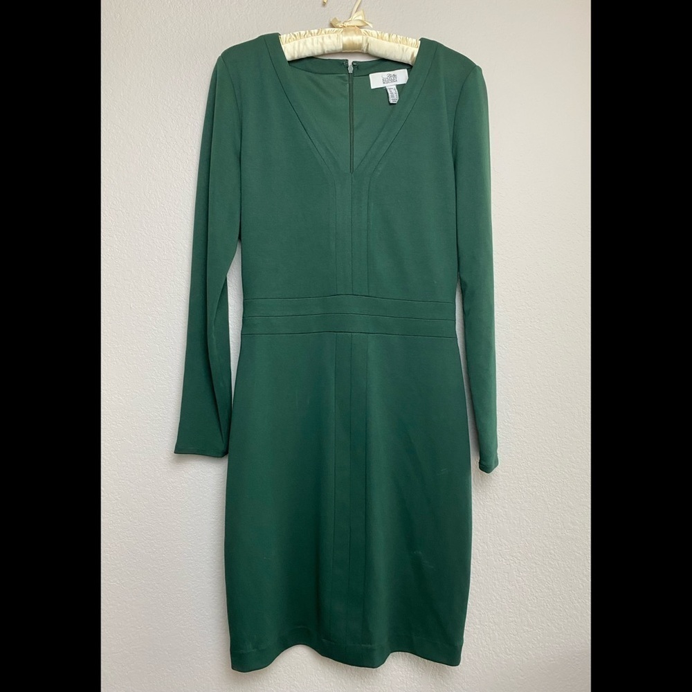 WOMEN’S Badgley Mischka green long sleeve bodycon dress size 4